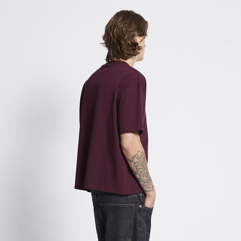 Heavy boxy tee "Mikael" Burgundy